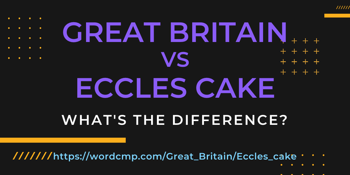 Difference between Great Britain and Eccles cake