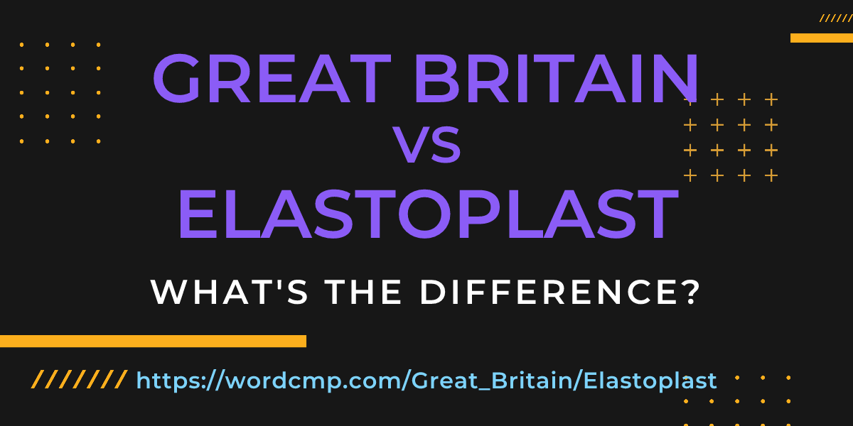 Difference between Great Britain and Elastoplast
