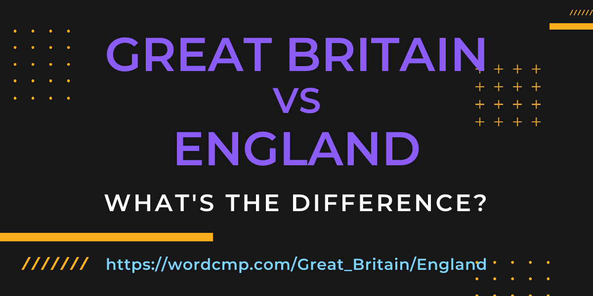 Difference between Great Britain and England