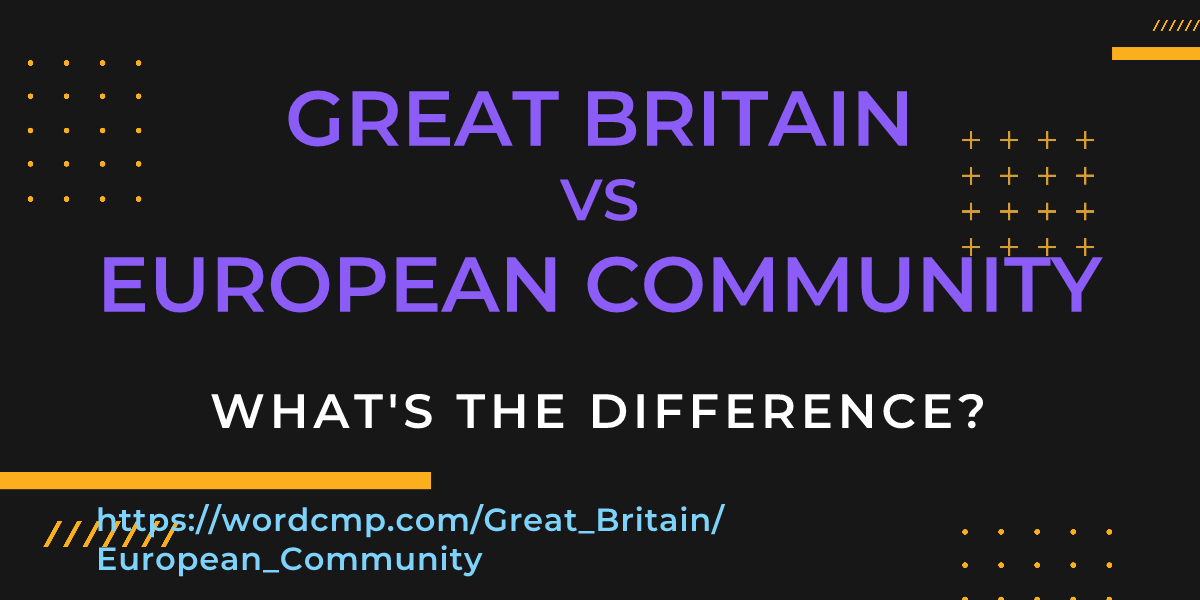 Difference between Great Britain and European Community
