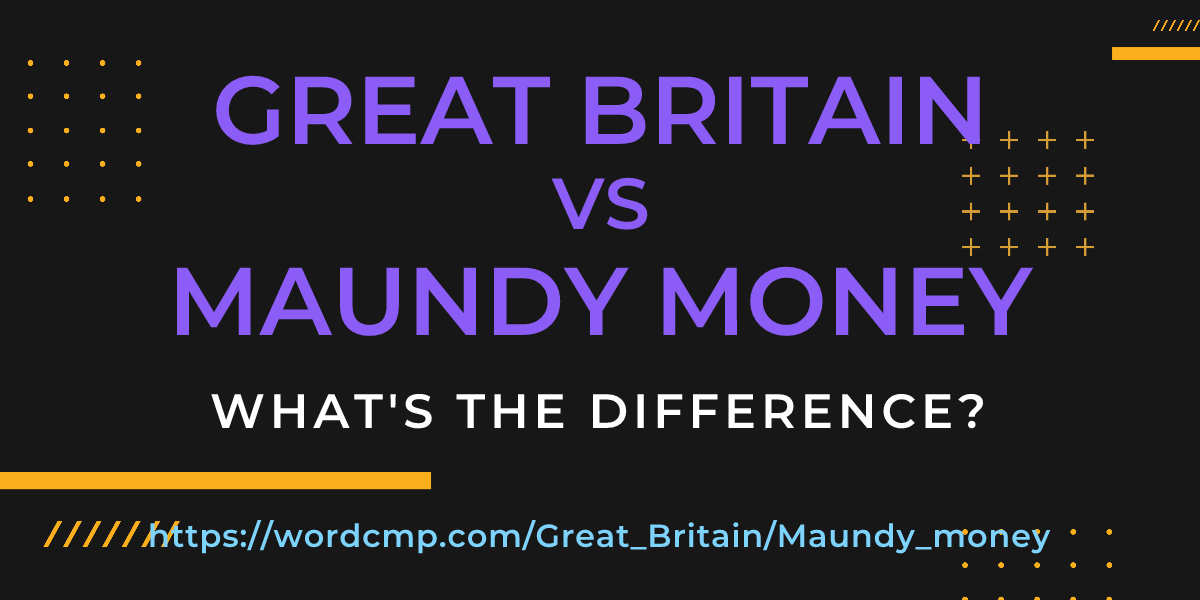 Difference between Great Britain and Maundy money
