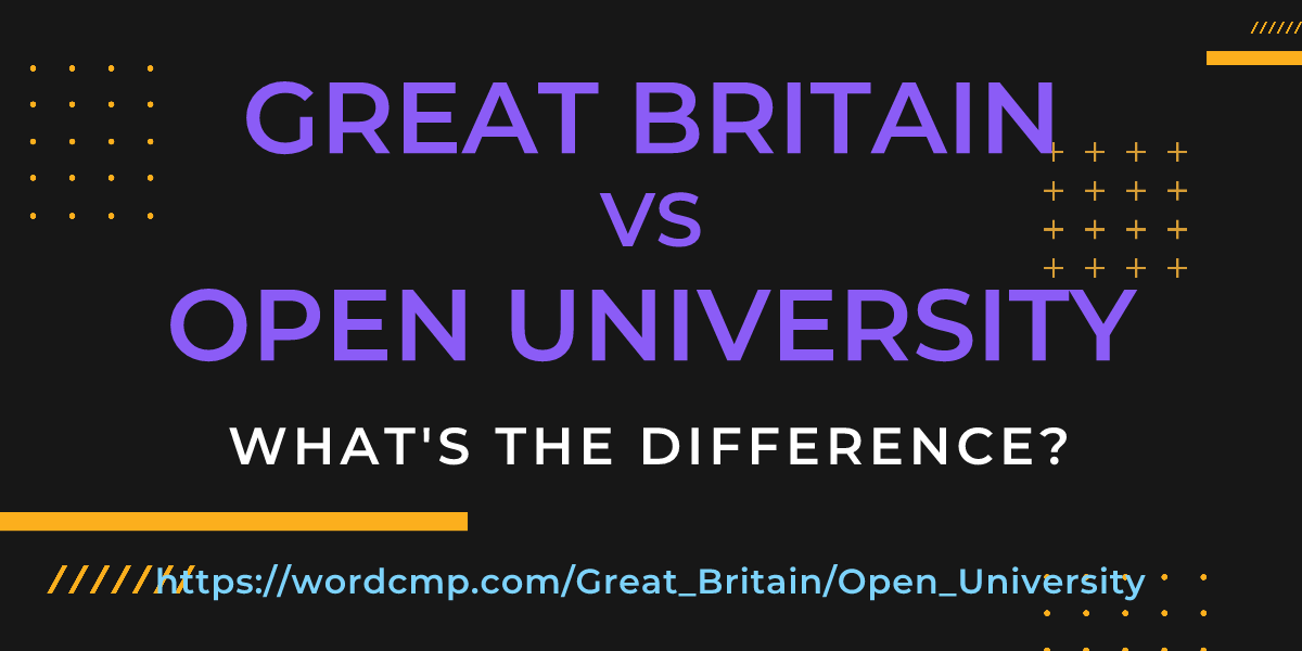 Difference between Great Britain and Open University