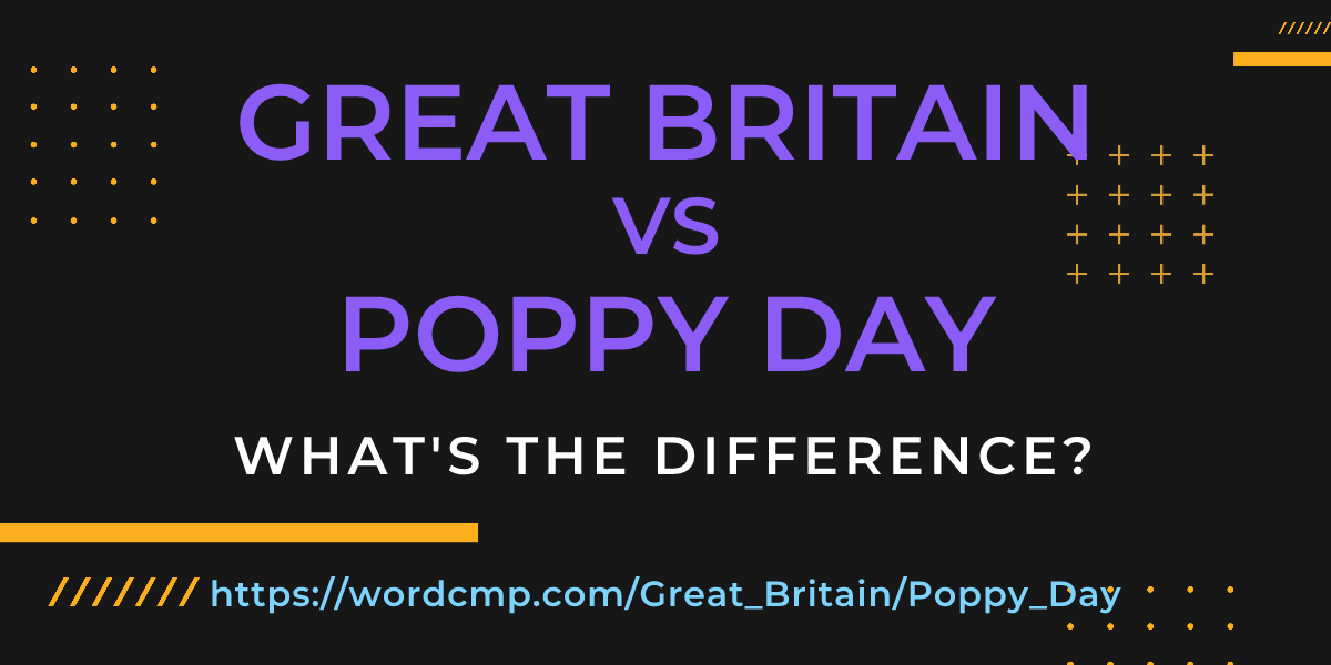 Difference between Great Britain and Poppy Day
