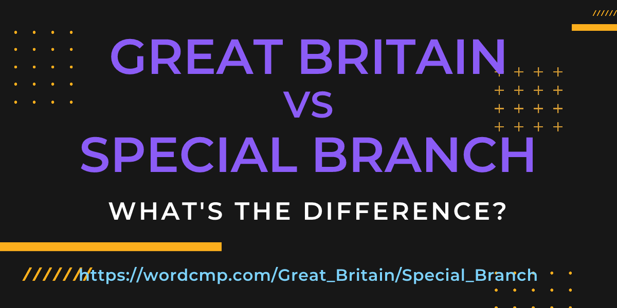 Difference between Great Britain and Special Branch