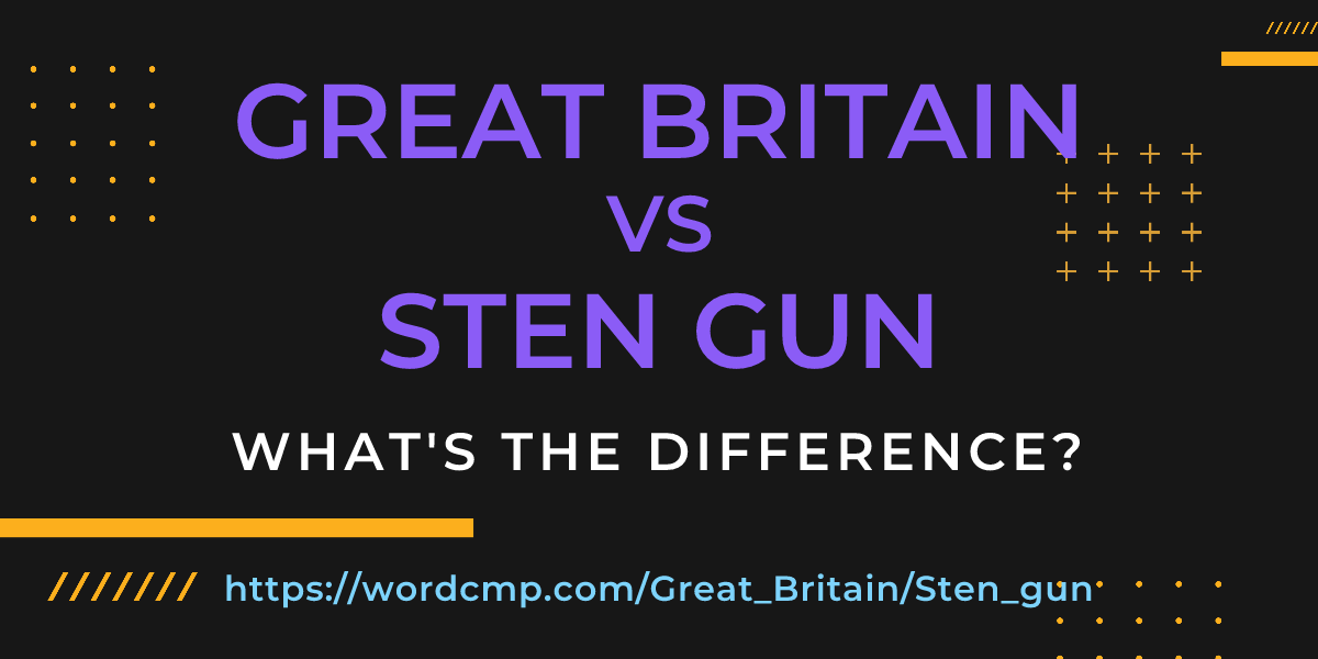 Difference between Great Britain and Sten gun
