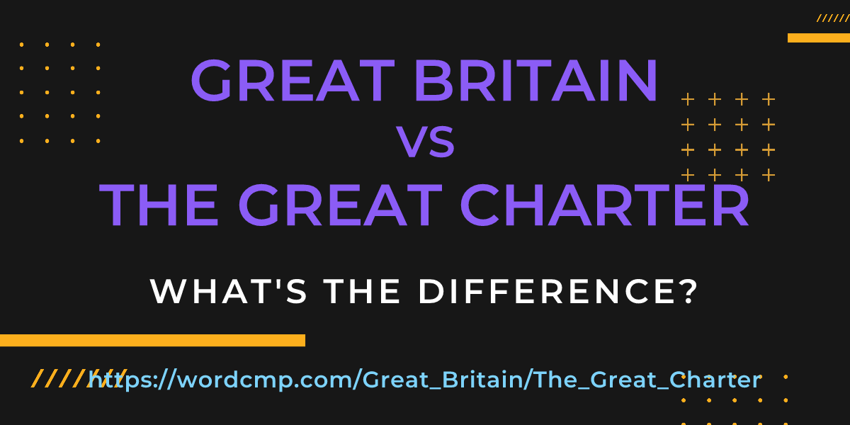 Difference between Great Britain and The Great Charter