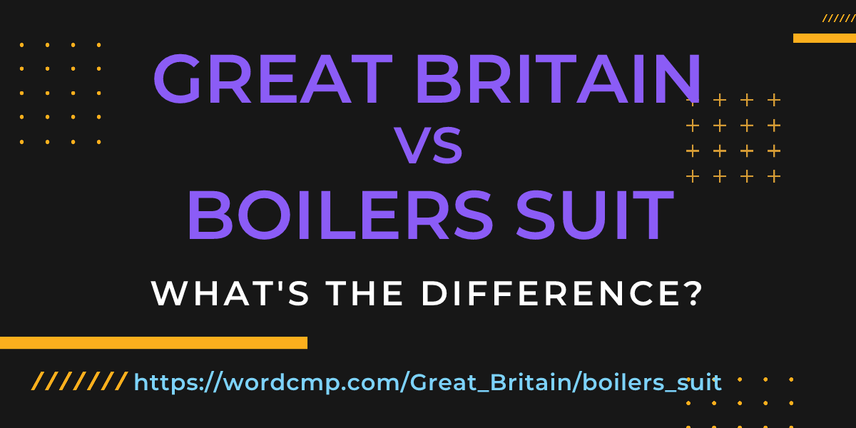 Difference between Great Britain and boilers suit