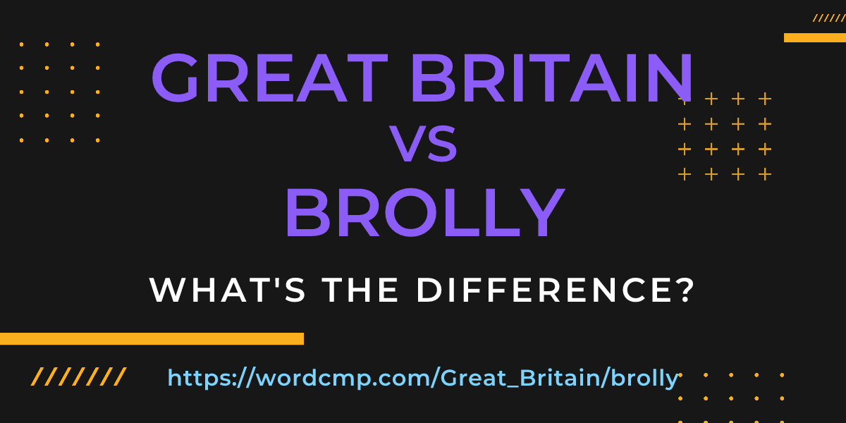 Difference between Great Britain and brolly