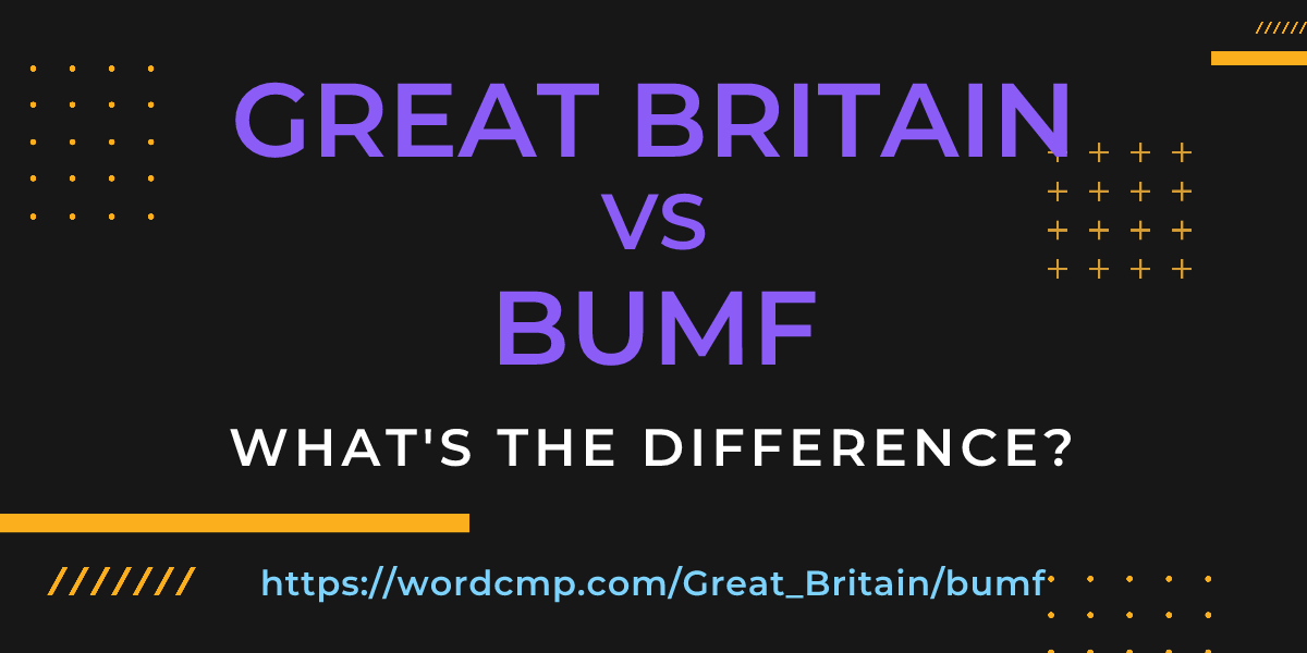 Difference between Great Britain and bumf
