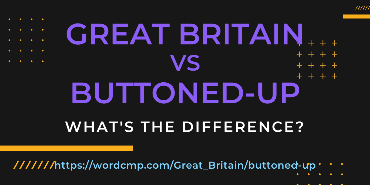 Difference between Great Britain and buttoned-up