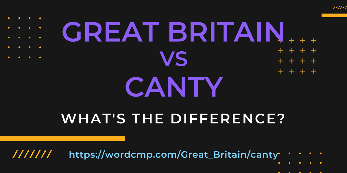 Difference between Great Britain and canty