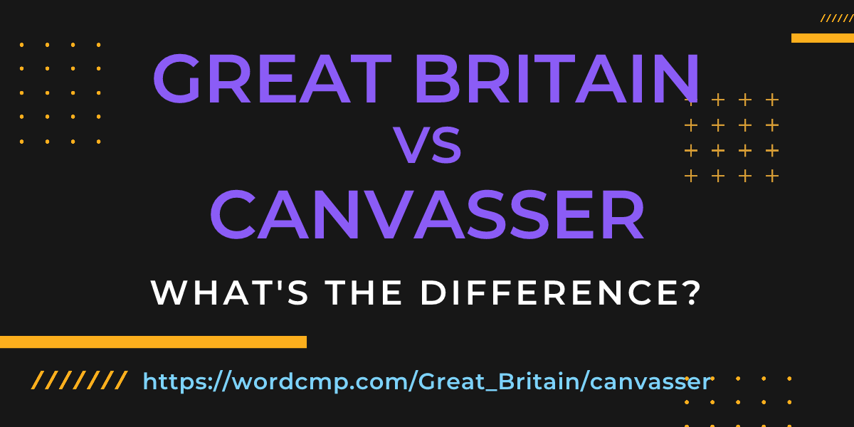 Difference between Great Britain and canvasser