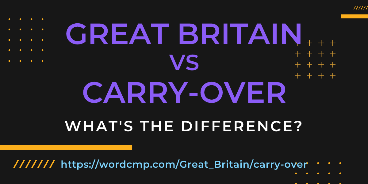 Difference between Great Britain and carry-over