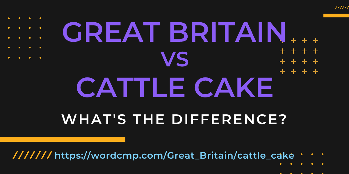 Difference between Great Britain and cattle cake