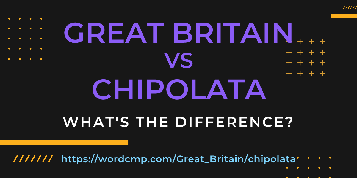 Difference between Great Britain and chipolata