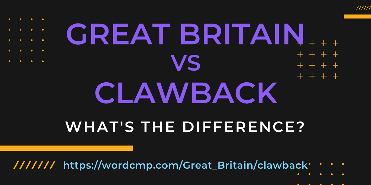 Difference between Great Britain and clawback