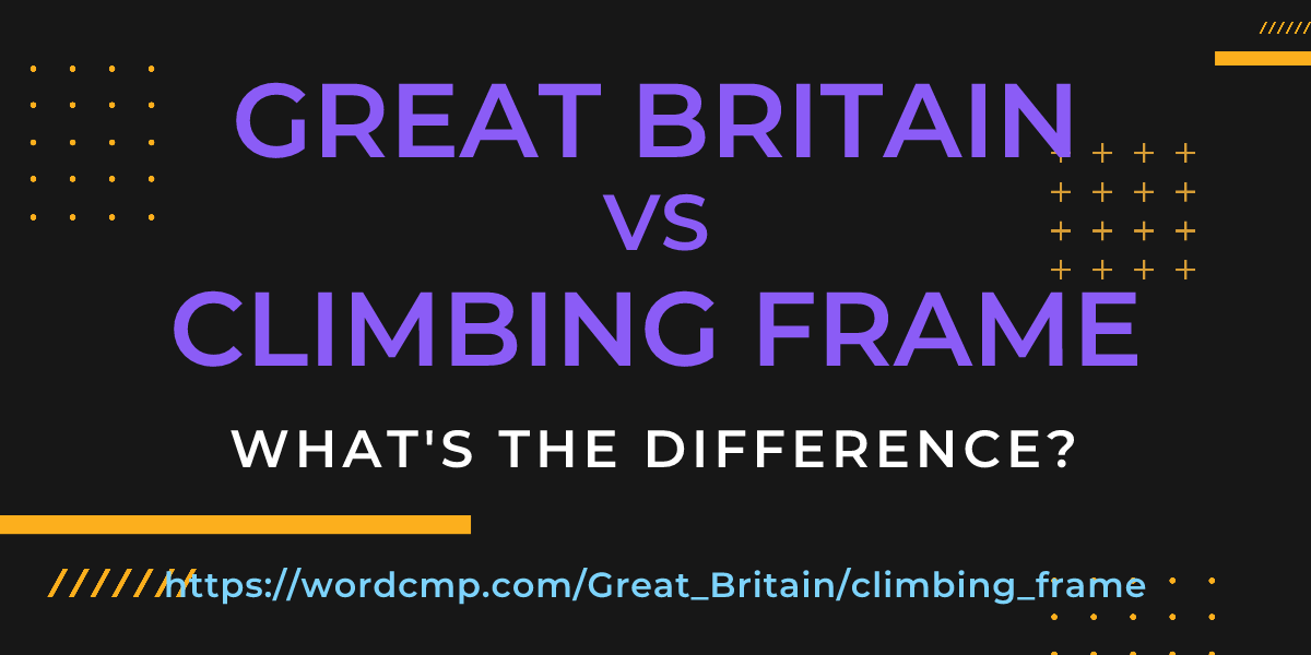 Difference between Great Britain and climbing frame