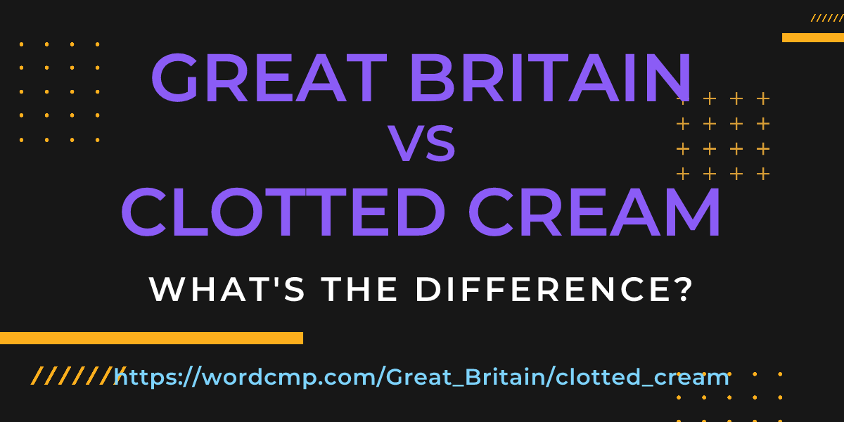 Difference between Great Britain and clotted cream