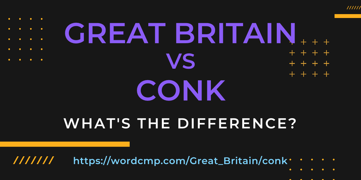 Difference between Great Britain and conk