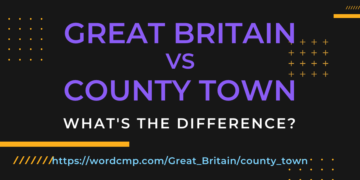Difference between Great Britain and county town