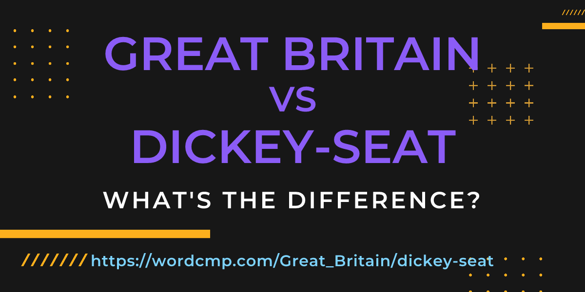 Difference between Great Britain and dickey-seat
