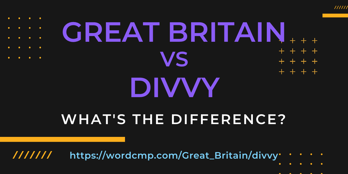 Difference between Great Britain and divvy