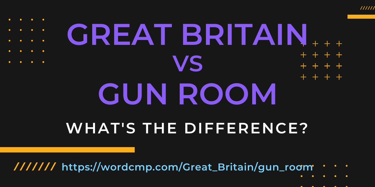 Difference between Great Britain and gun room
