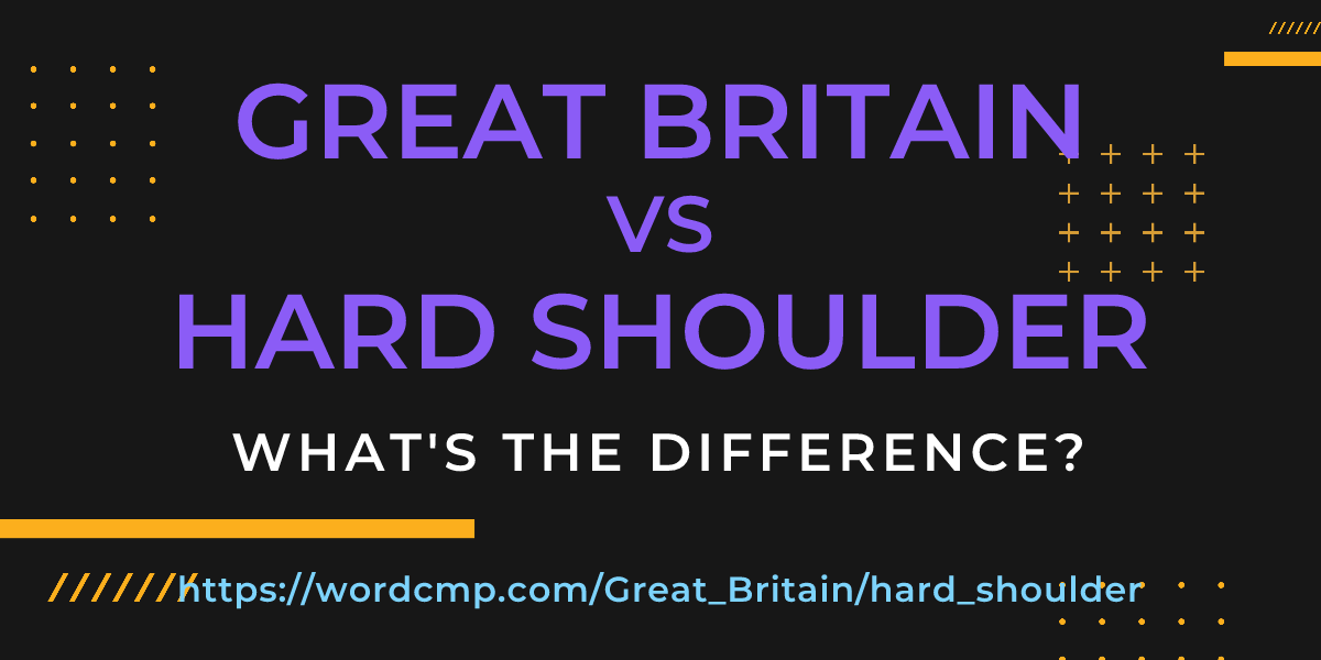 Difference between Great Britain and hard shoulder