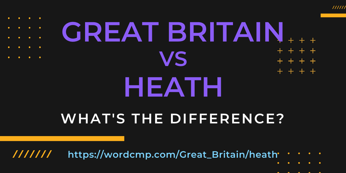 Difference between Great Britain and heath