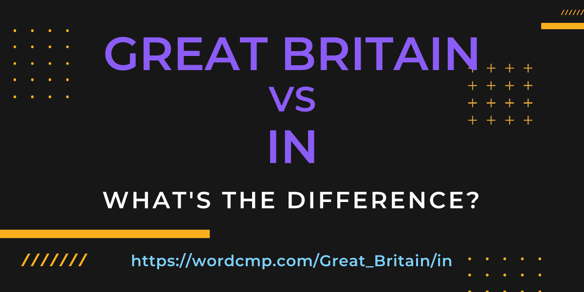 Difference between Great Britain and in