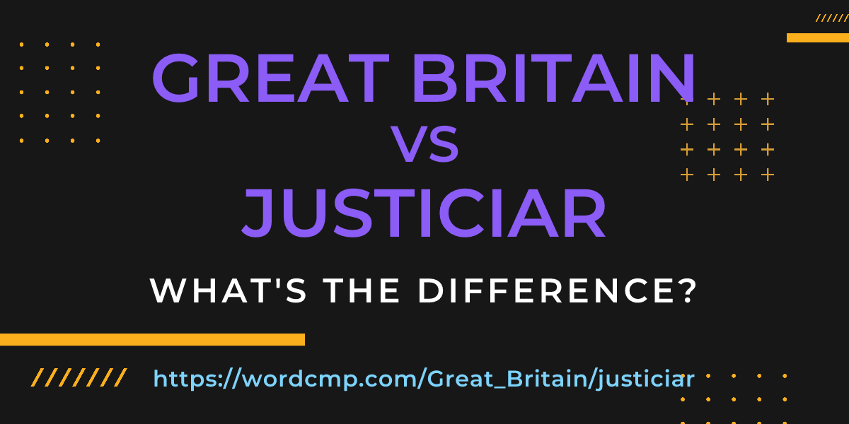 Difference between Great Britain and justiciar
