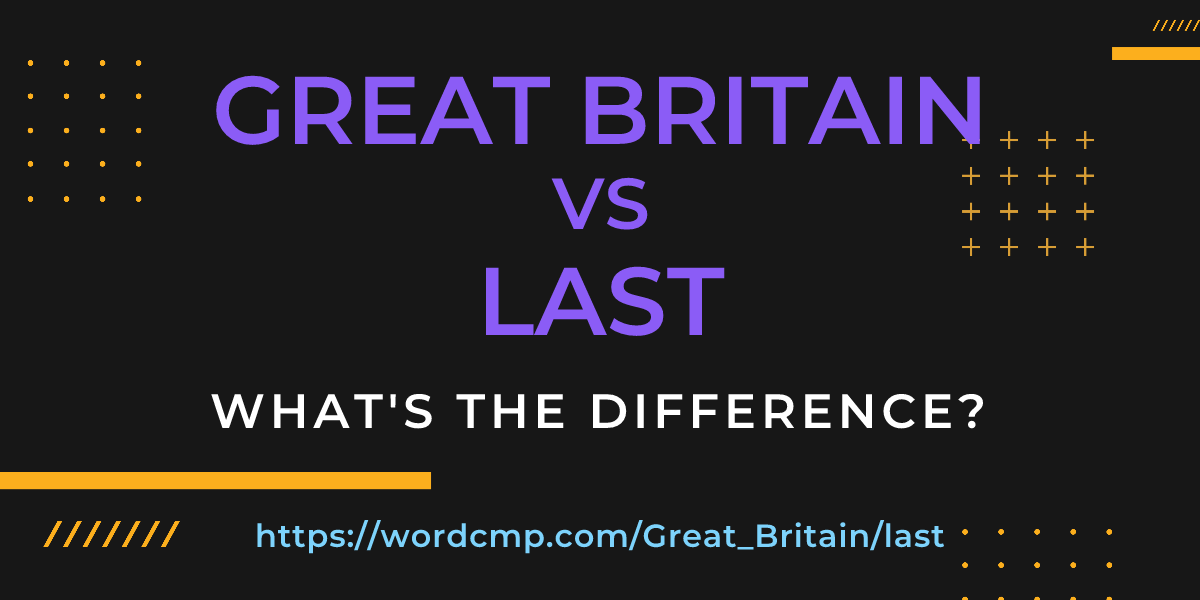 Difference between Great Britain and last