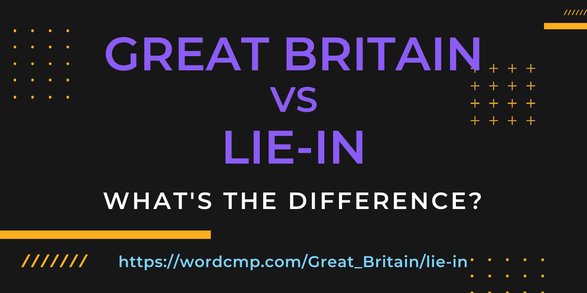 Difference between Great Britain and lie-in