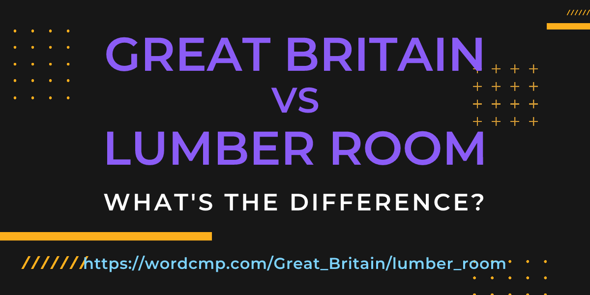 Difference between Great Britain and lumber room