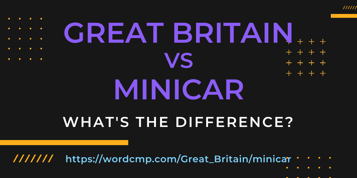 Difference between Great Britain and minicar