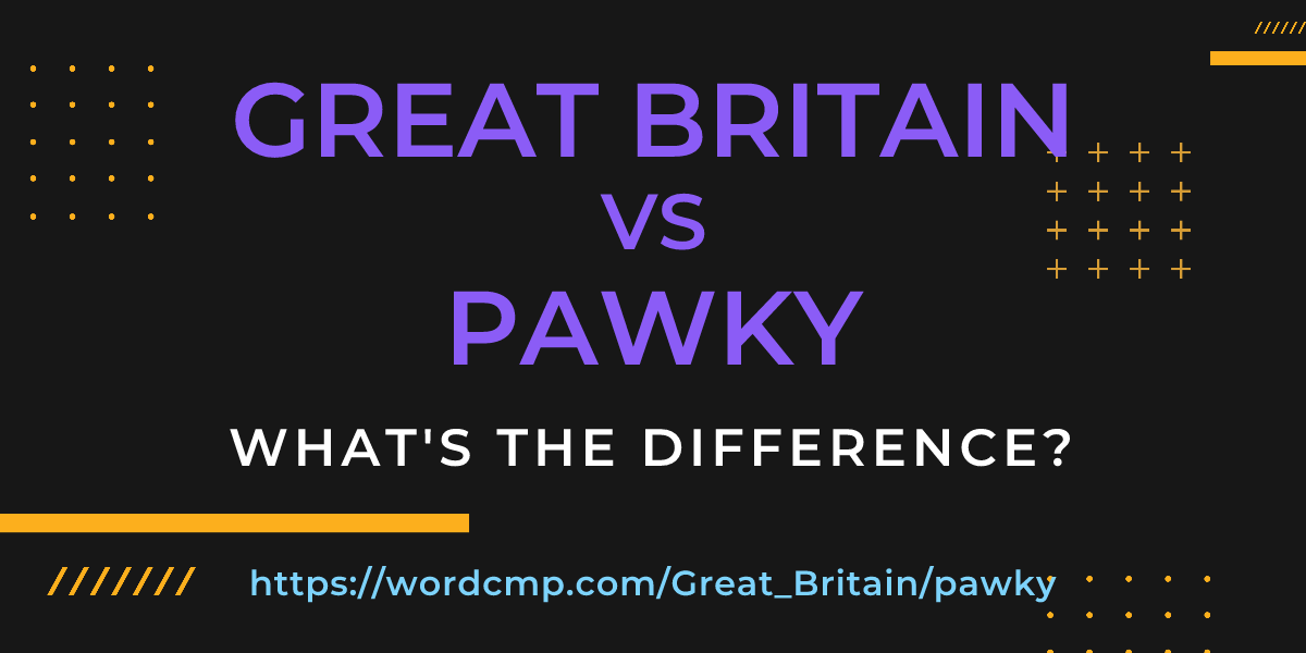 Difference between Great Britain and pawky