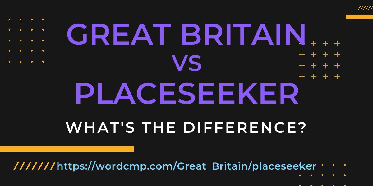 Difference between Great Britain and placeseeker