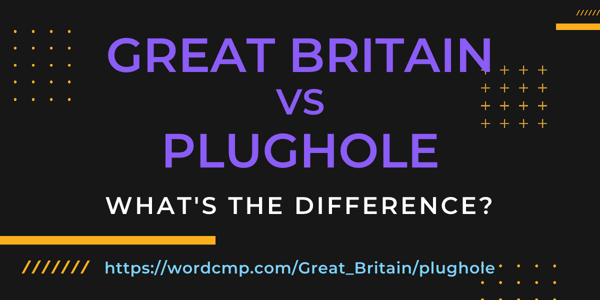 Difference between Great Britain and plughole