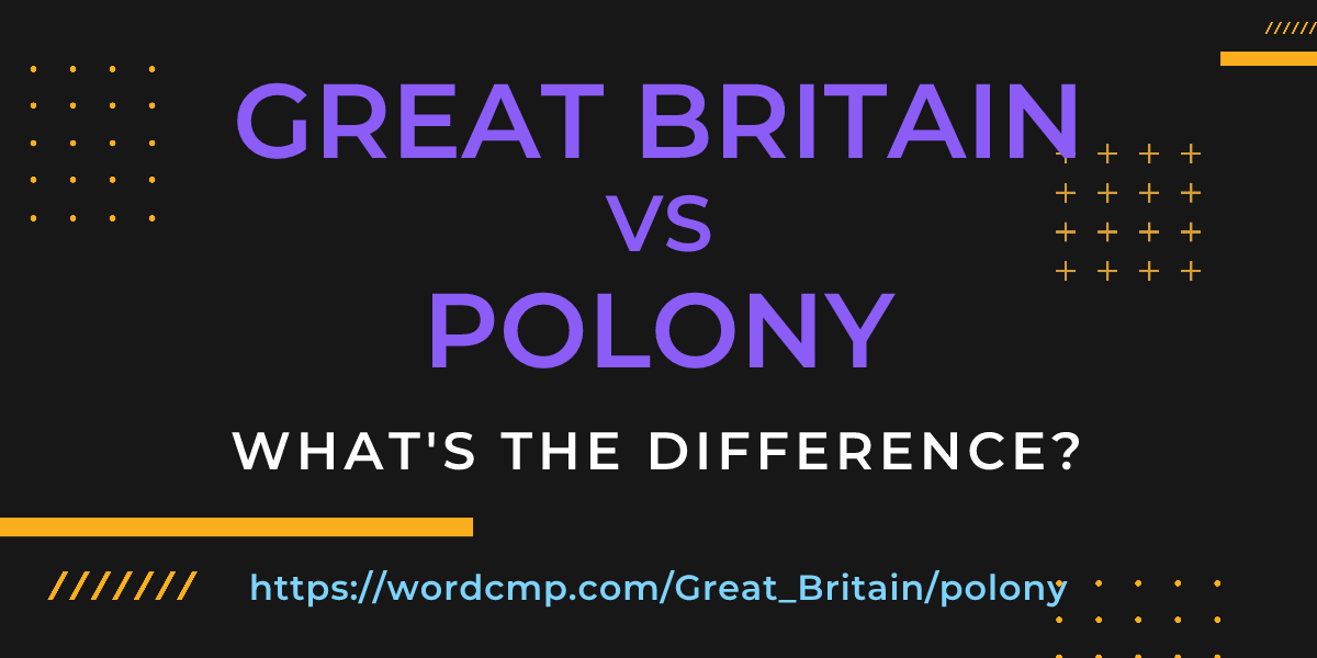 Difference between Great Britain and polony