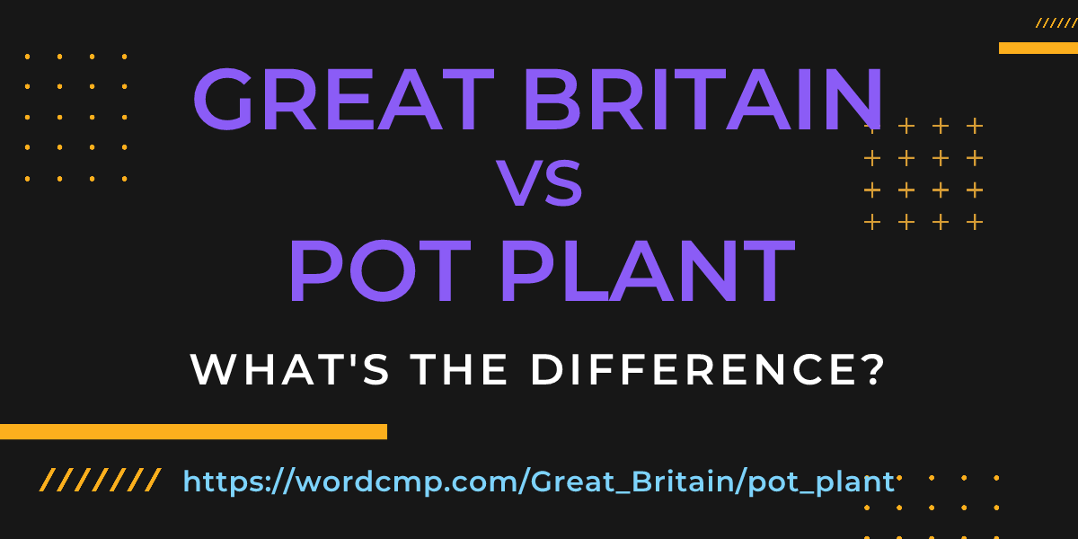 Difference between Great Britain and pot plant