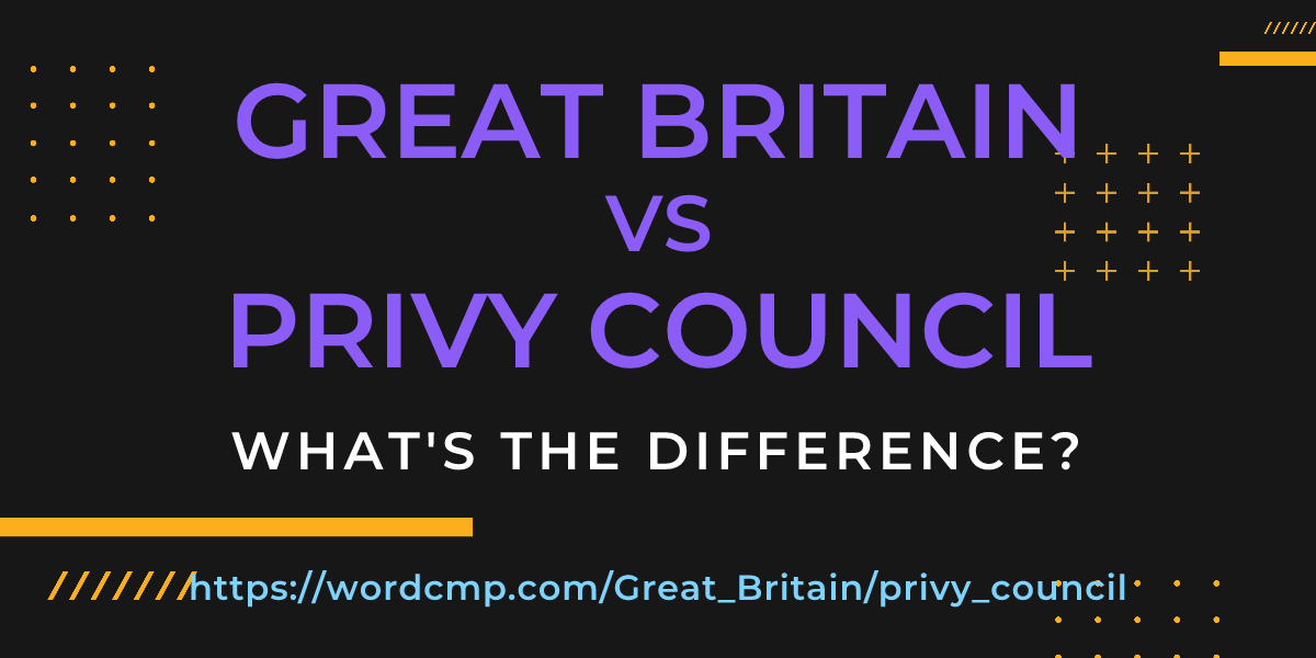 Difference between Great Britain and privy council