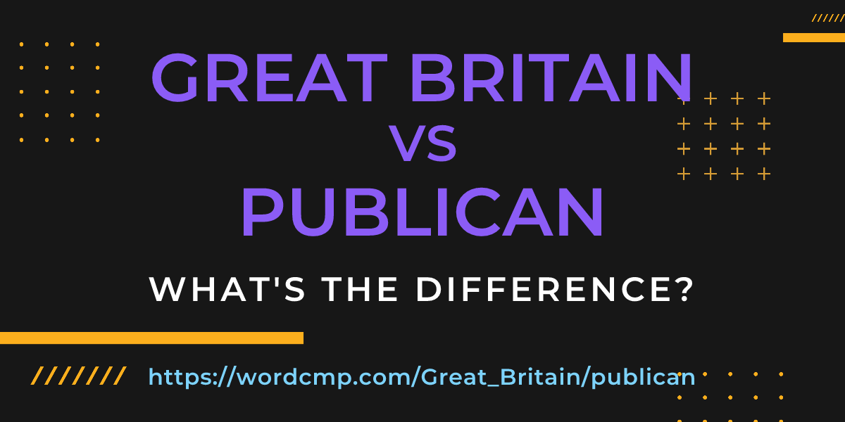 Difference between Great Britain and publican