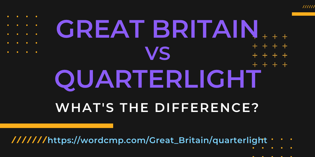 Difference between Great Britain and quarterlight