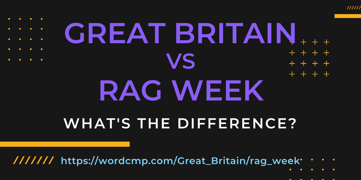 Difference between Great Britain and rag week