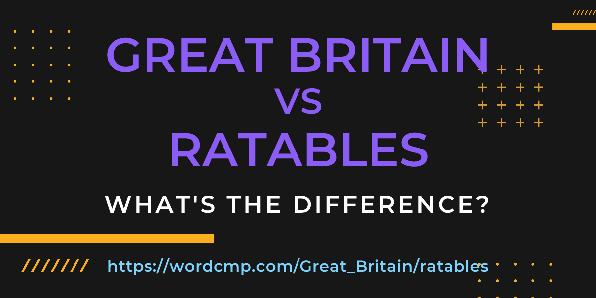 Difference between Great Britain and ratables