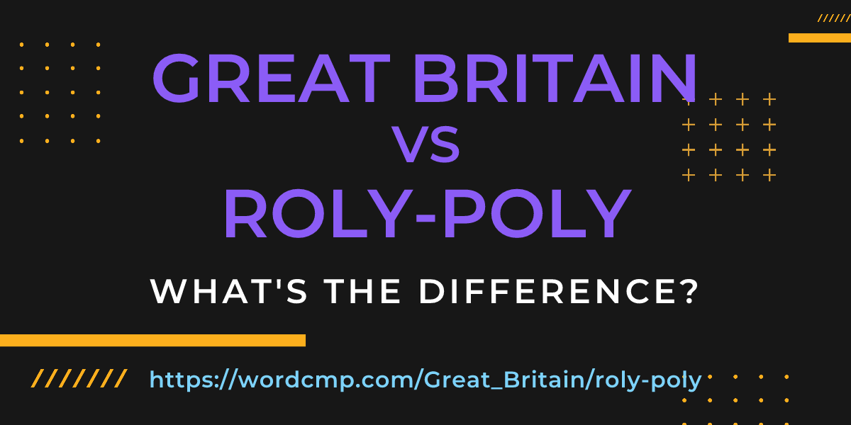 Difference between Great Britain and roly-poly