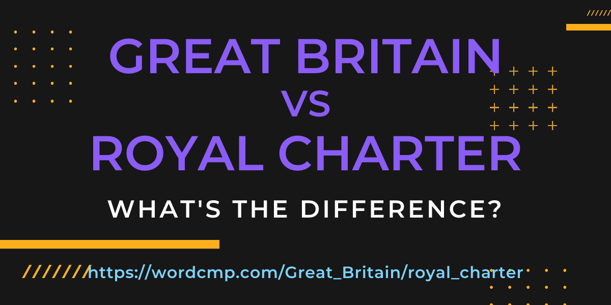 Difference between Great Britain and royal charter