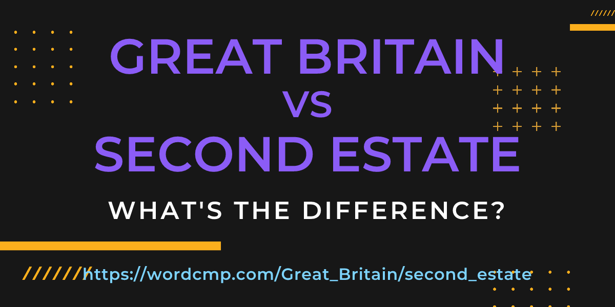 Difference between Great Britain and second estate