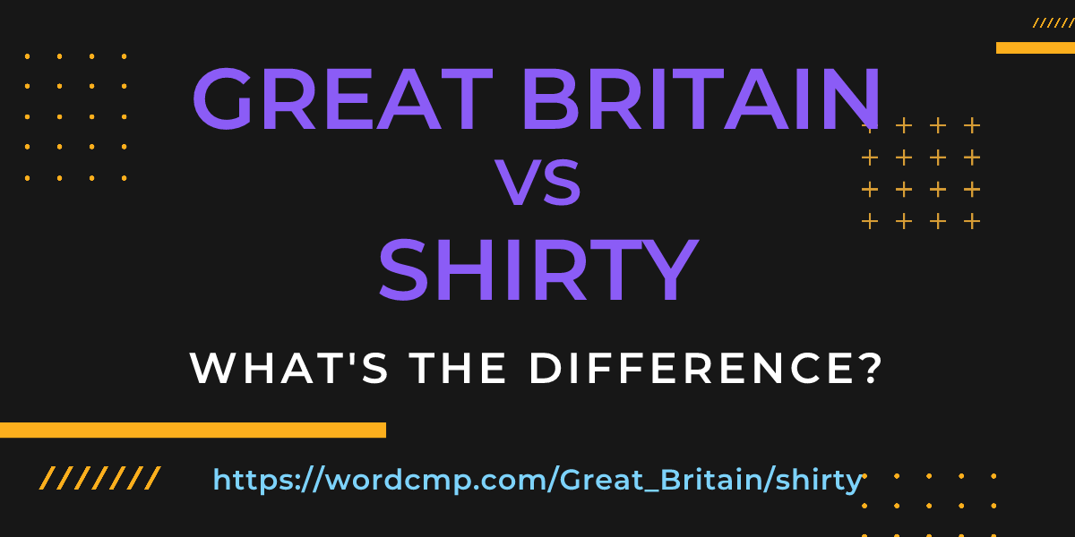 Difference between Great Britain and shirty