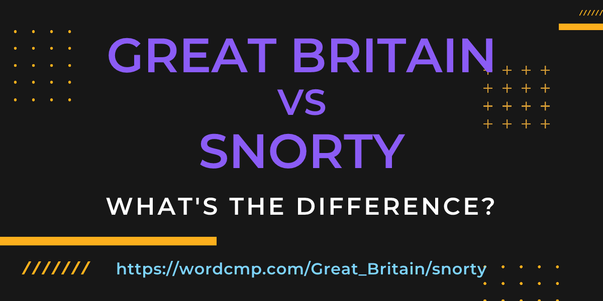 Difference between Great Britain and snorty